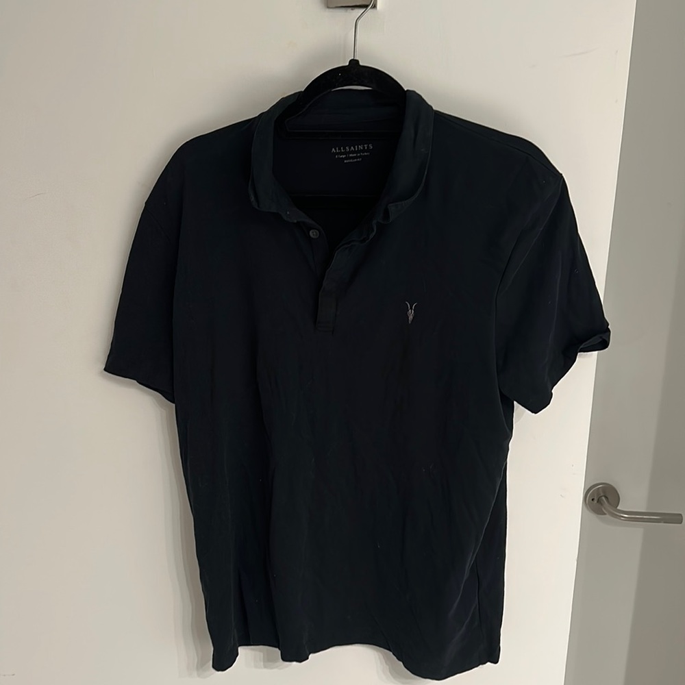 Allsaints black polo - size XL